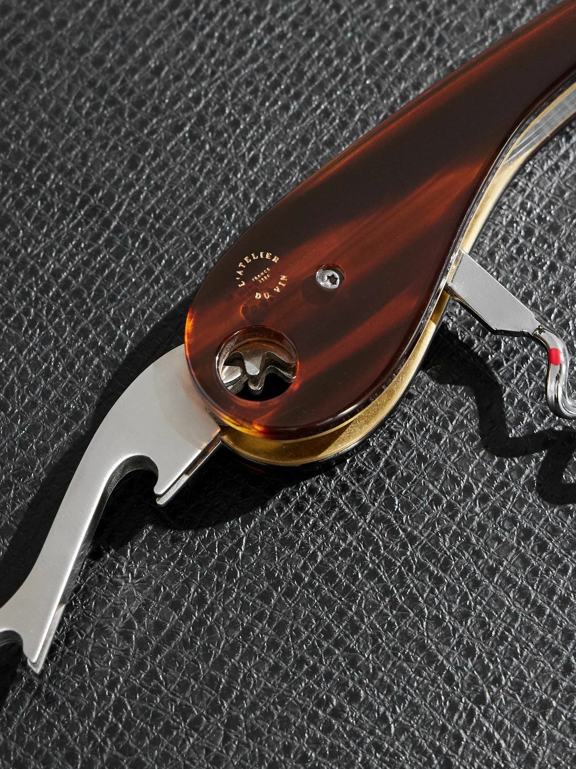 L'Atelier Du Vin - Soft Machine Nomad Dandy Tortoiseshell Acetate and Brass Corkscrew