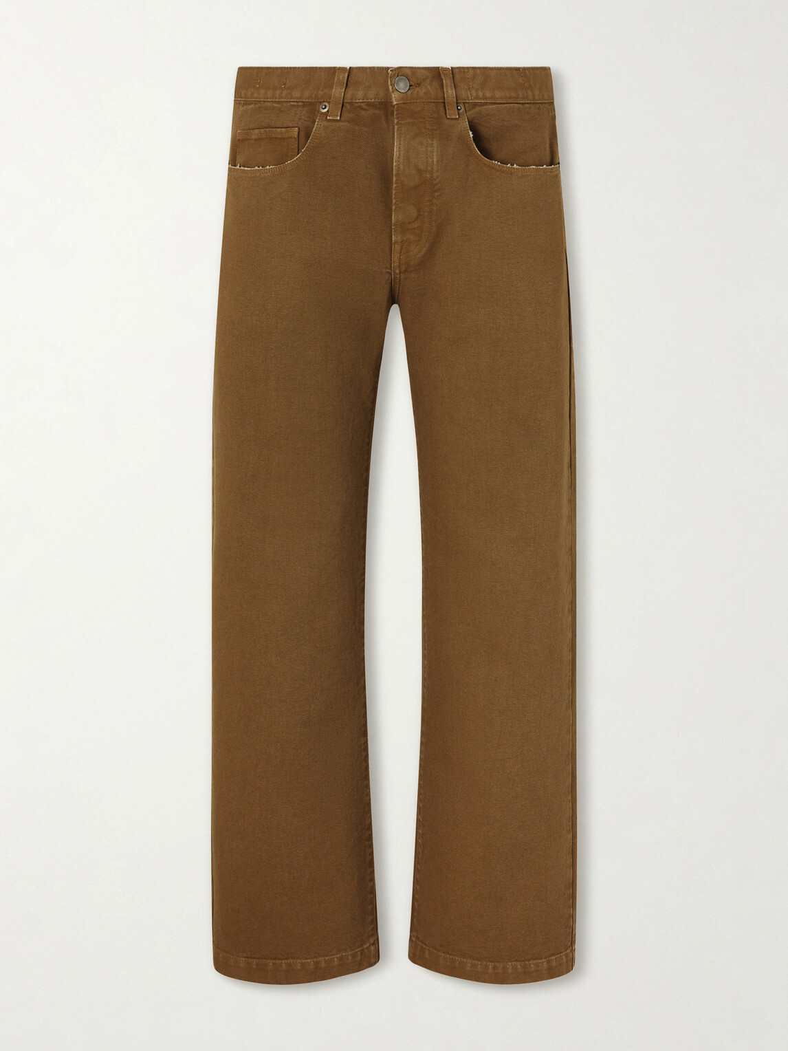 Massimo Alba - Oceano Straight-Leg Cotton Trousers - Brown