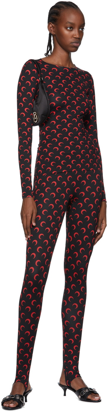 Marine Serre Red Fuseaux Moon Leggings Marine Serre