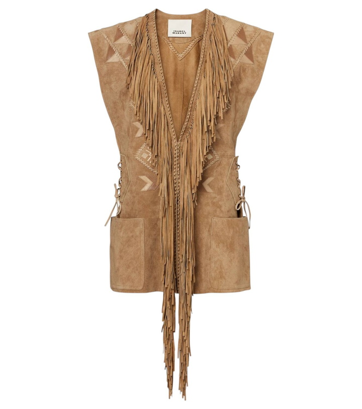 Photo: Isabel Marant Dalila fringed suede vest