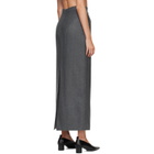 R2W Gray Melonia Wool Maxi Skirt