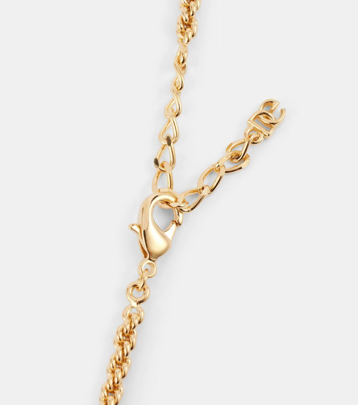 Dolce&Gabbana DG embellished gold-plated necklace