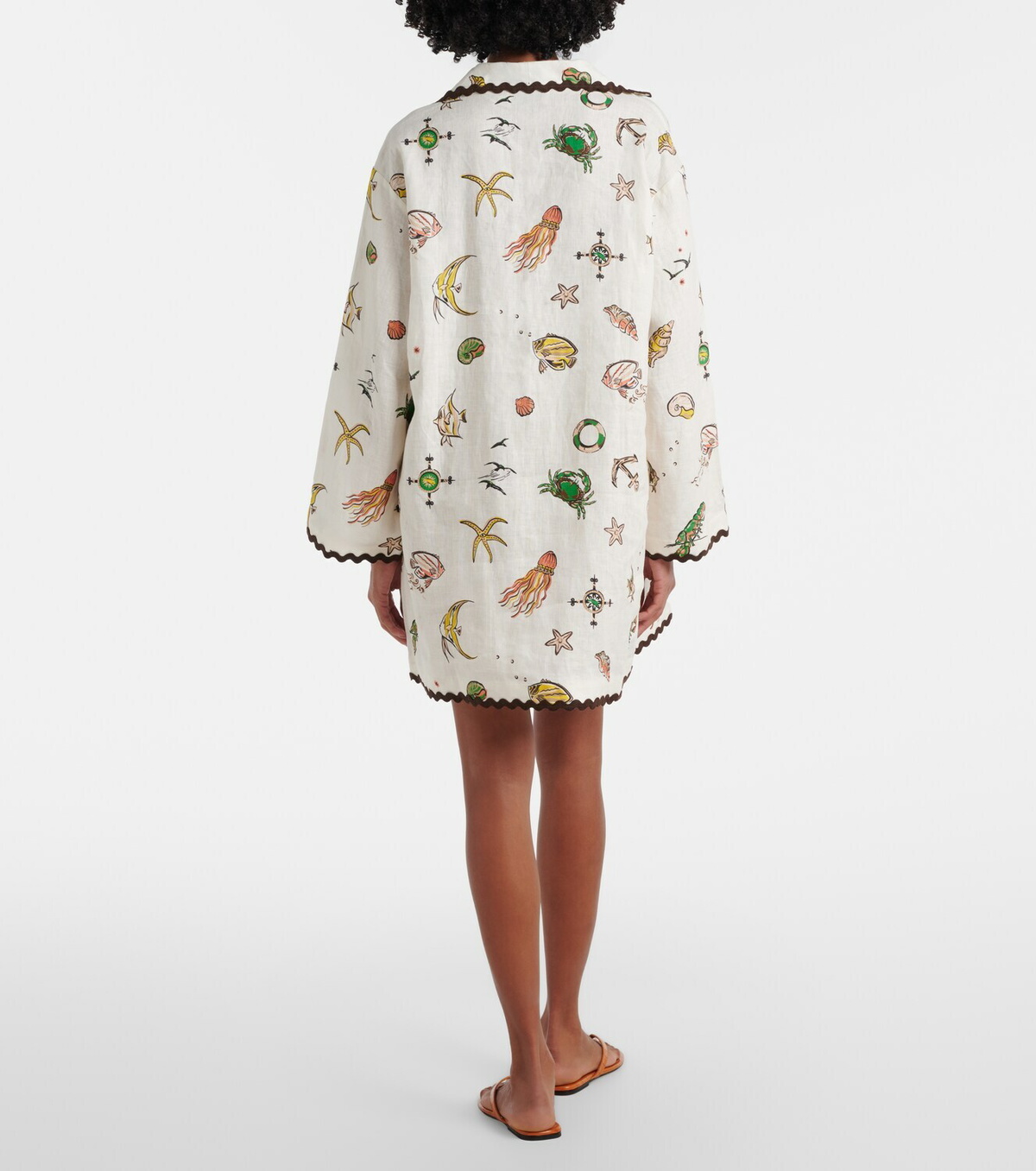Alémais Printed linen minidress