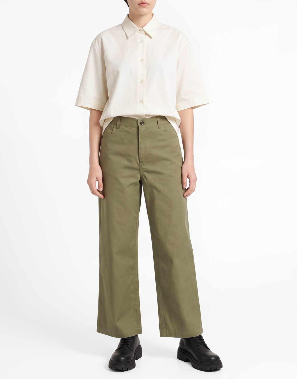 Roberto Collina Womens Pants in Sage green