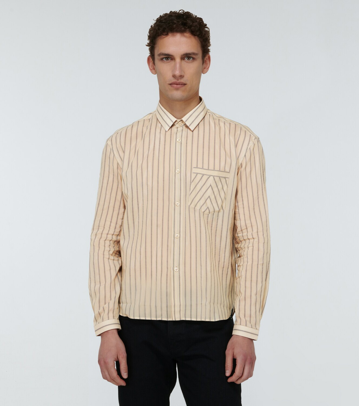 Saint Laurent Striped long-sleeved shirt