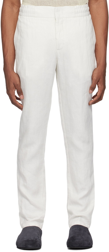Photo: Orlebar Brown White Cornell Trousers