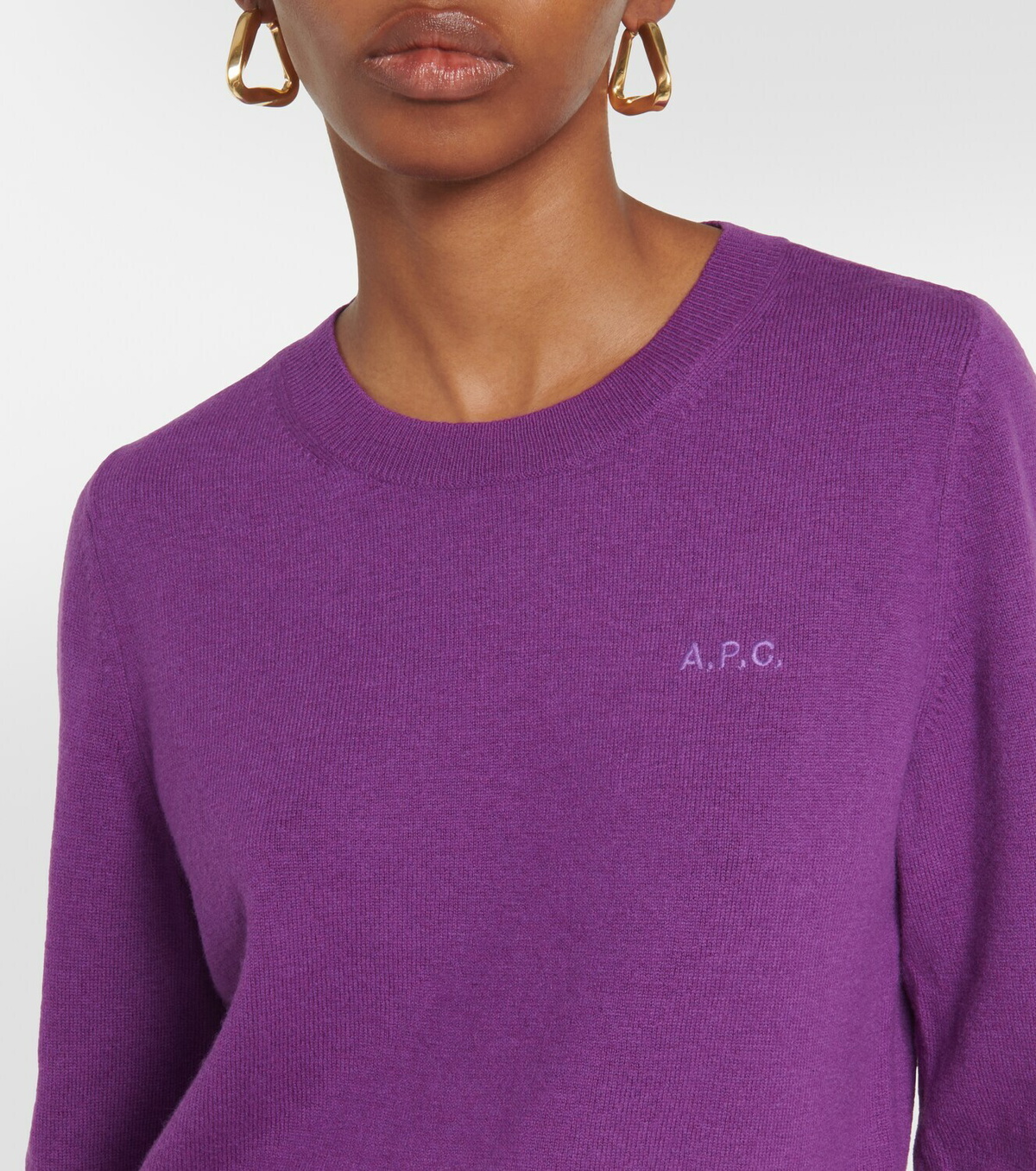 A.P.C. Embroidered virgin wool sweater