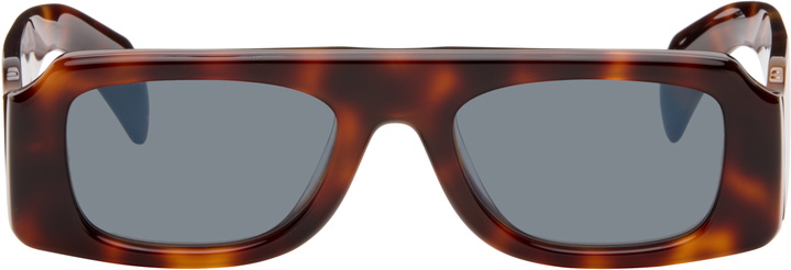 Photo: Jil Sander Brown Oliver Peoples 'Edition 4' Sculptural Sunglasses