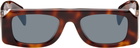 Jil Sander Brown Oliver Peoples 'Edition 4' Sculptural Sunglasses