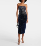 Alex Perry Embellished velvet midi dress