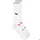 Thom Browne Women's Mid Calf Hector Socks in White