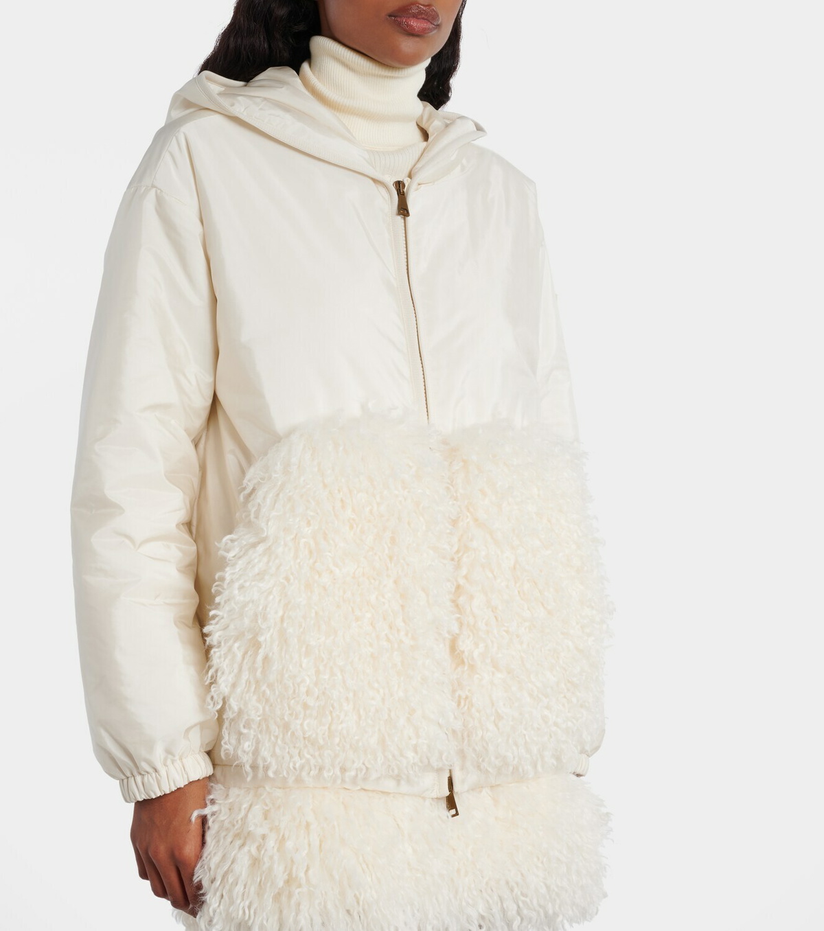 Moncler Paneled zip-up hoodie
