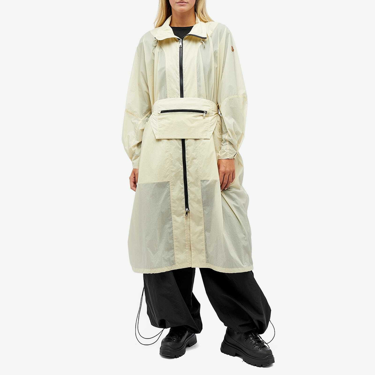 Moncler Women's Inny Long Parka Jacket in Beige Moncler