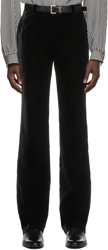 Photo: Saint Laurent Black Velvet Trousers