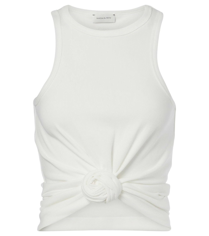 Photo: Magda Butrym Gathered cotton-blend tank top