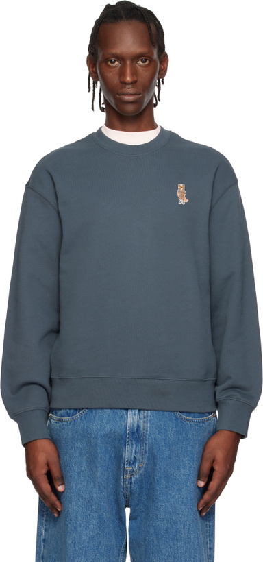 Photo: Maison Kitsuné Blue Dressed Fox Comfort Sweatshirt
