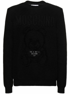 MOSCHINO - Teddy Print Cotton Knit Sweater
