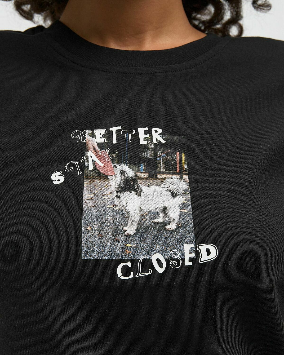 CLOSED PRINTED TEE Black Womens Shortsleefe