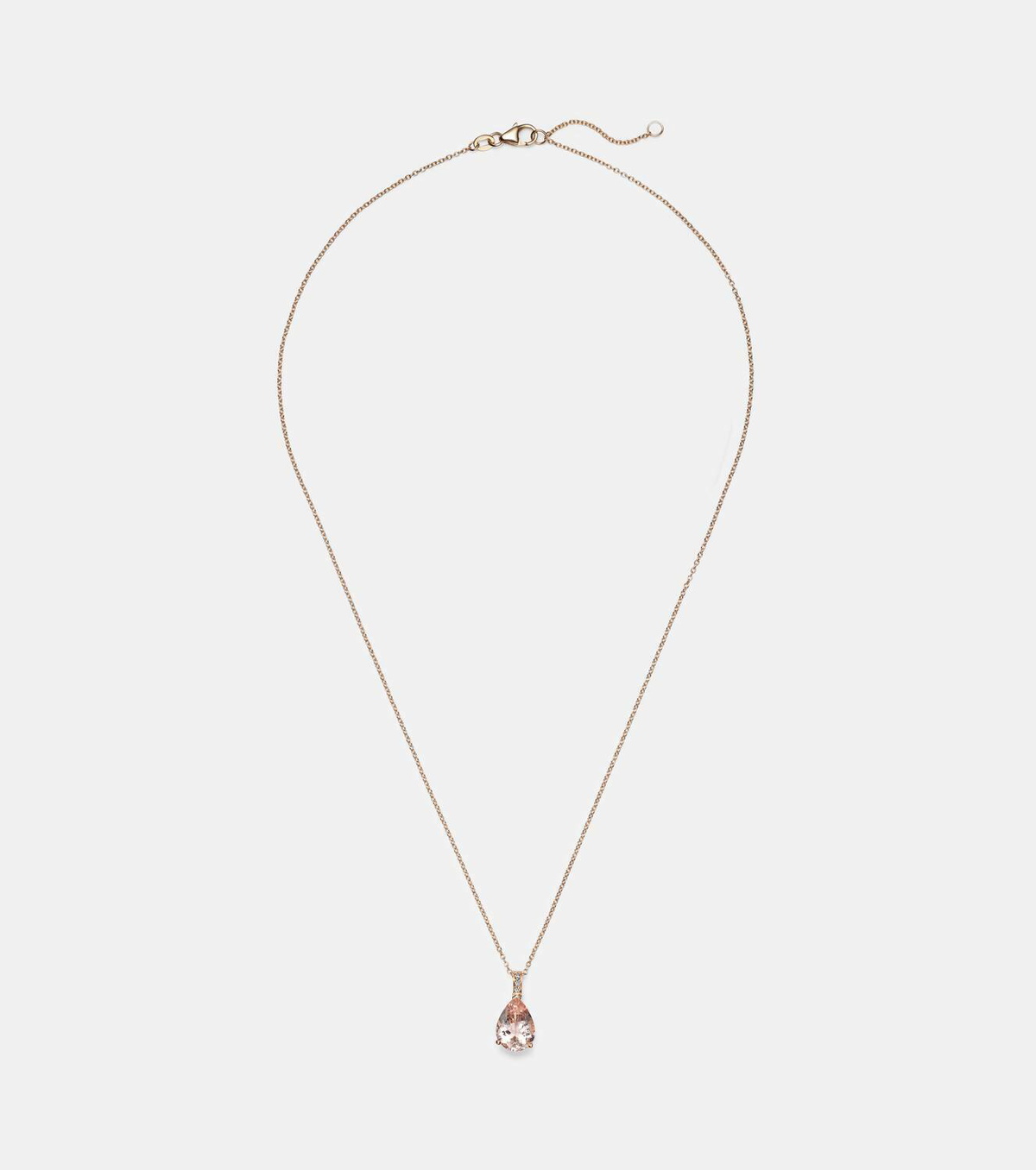 Bucherer Fine Jewellery Blush 18ct rose gold pendant necklace with morganite and diamonds