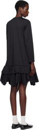 Comme des Garçons Comme des Garçons Black Polyester Smooth & Nylon Hard Tulle Midi Dress