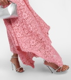Costarellos Belted lace maxi dress