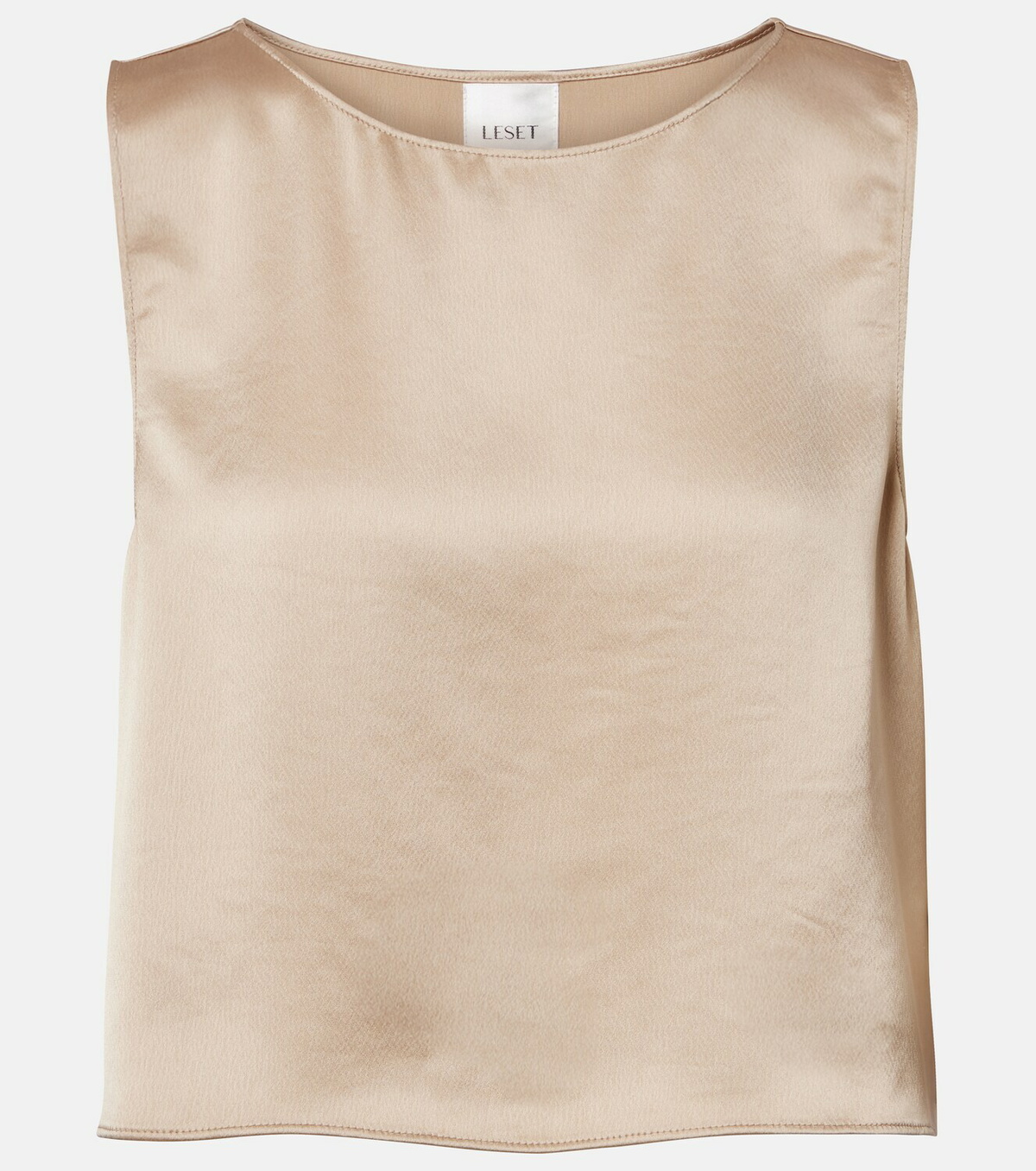 Leset Barb satin top