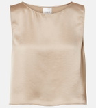 Leset Barb satin top