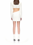 DAVID KOMA - Cady Asymmetrical Mini Skirt W/chain