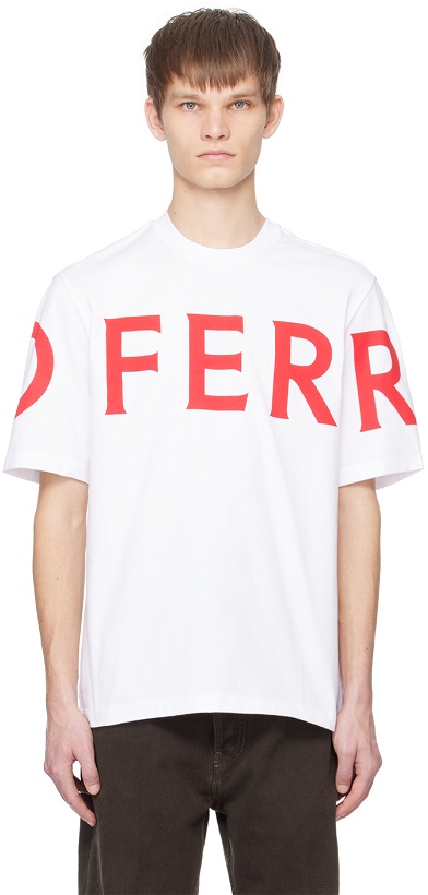 Photo: Ferragamo White Printed T-Shirt