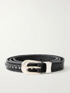 Our Legacy - 2cm Embellished Leather Belt - Black