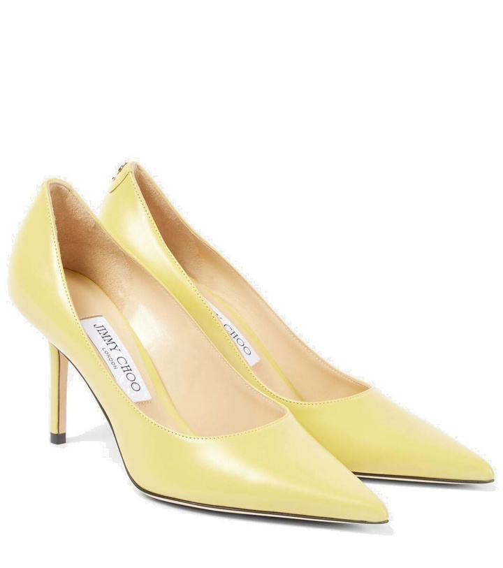 Photo: Jimmy Choo Love 85 logo leather pumps