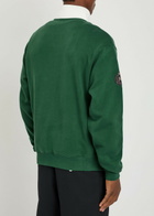 Malbon Milton Logo-embroidered Half-zip Cotton Sweatshirt Green
