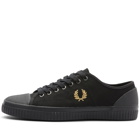 Fred Perry Authentic Men's Hughes Low Canvas Sneakers in Black/Champagne