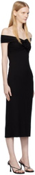 Reformation Black Fiorello Midi Dress