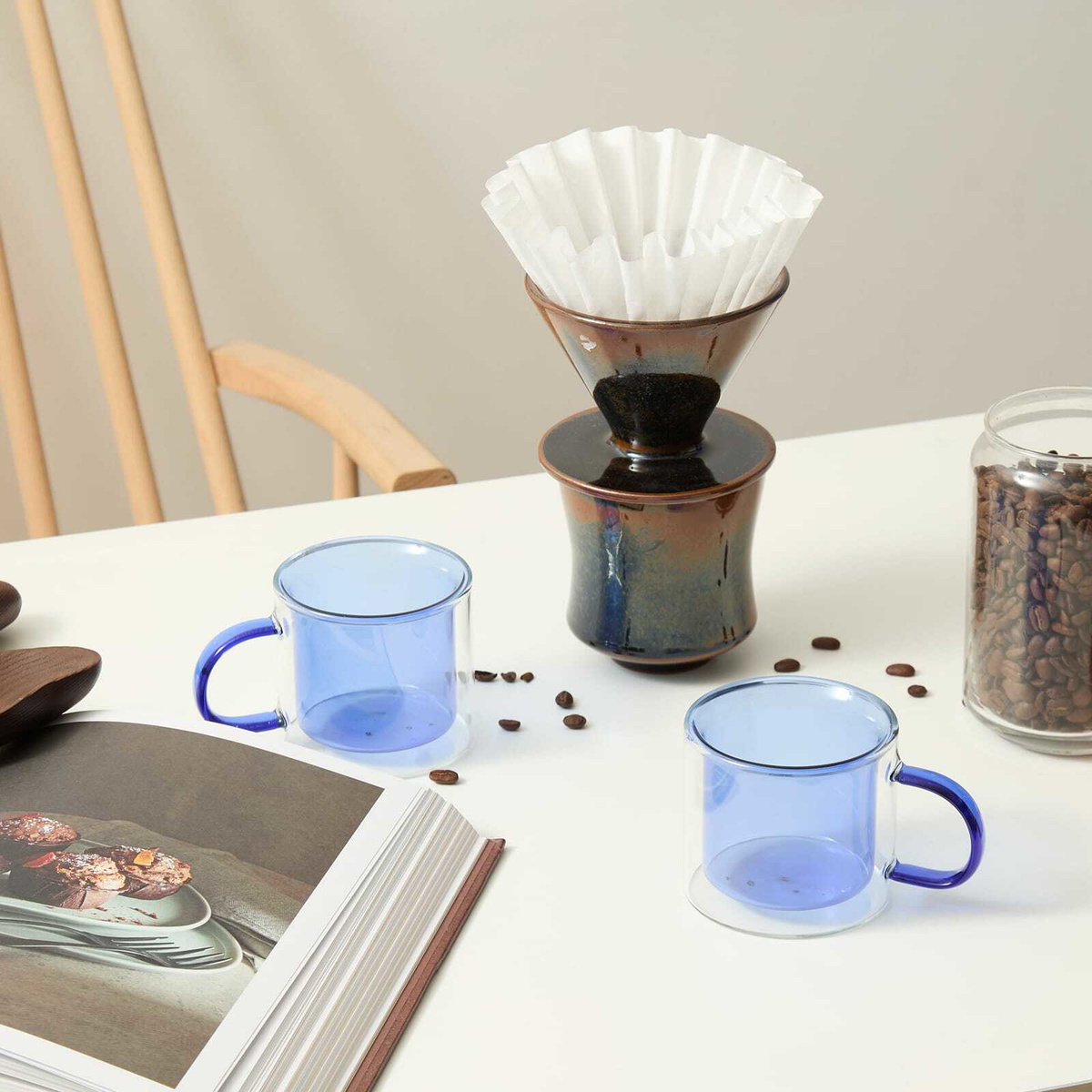 The Conran Shop Double Wall Mug - Set of 2 in Blue 