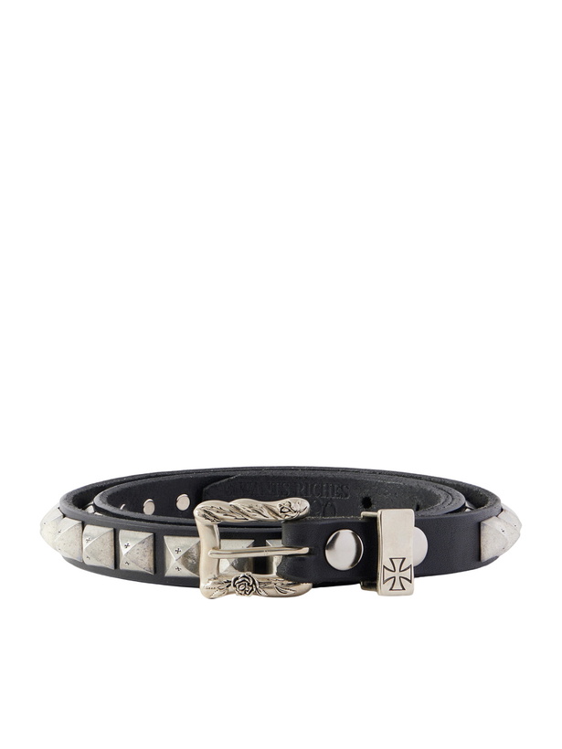 Photo: Enfants Riches Déprimés - 2cm Studded Leather Belt - Black