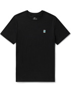 Nike Tennis - NikeCourt Logo-Appliquéd Cotton-Jersey Tennis T-Shirt - Black