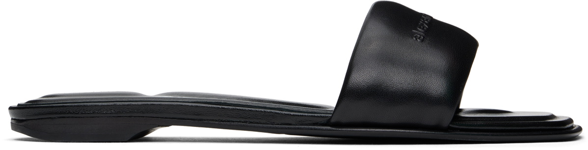 Alexander Wang Black Vy Pool Slides