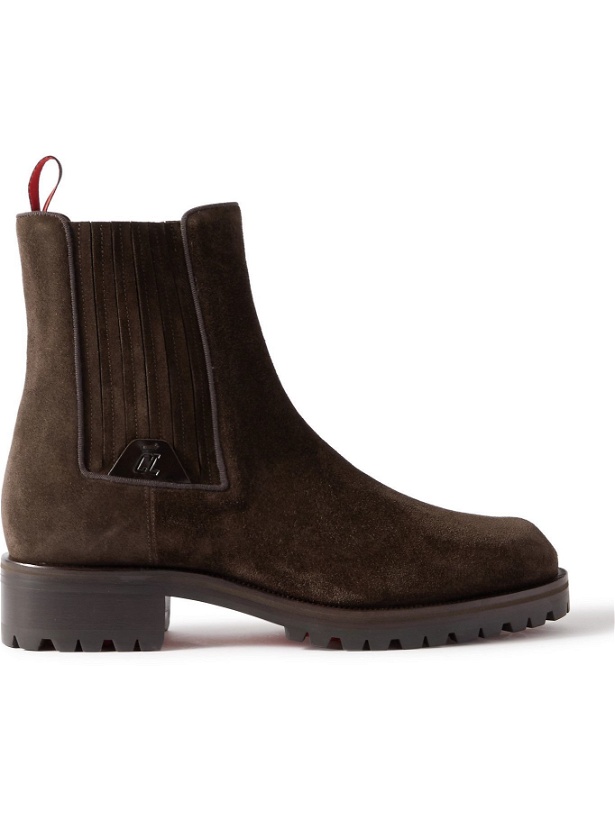 Photo: Christian Louboutin - Motok Suede Chelsea Boots - Brown