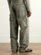 AGOLDE - Layton Straight-Leg Cotton-Canvas Trousers - Gray