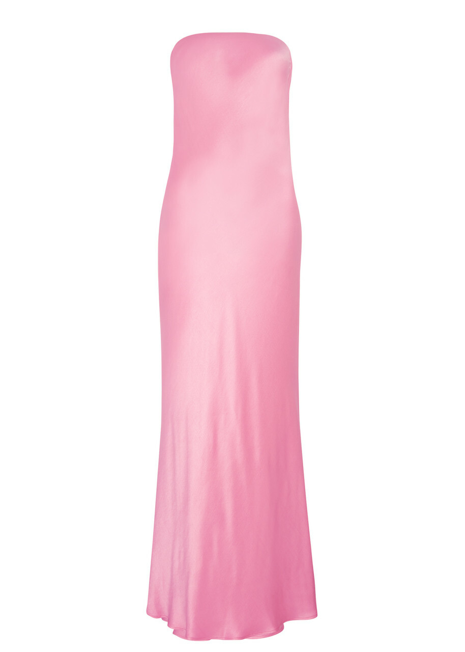 open lace back dress Moon Dance Strapless Dress in Blush main image 0