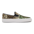 Converse Khaki and Brown Real Tree One Star CC Pro Slip-On Sneakers