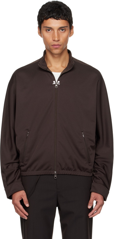 Photo: Courrèges Brown Interlock Tracksuit Jacket