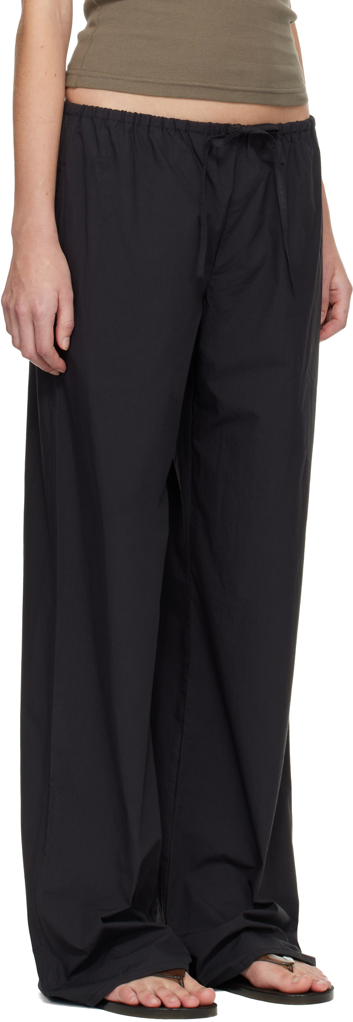 Matteau Black Drawcord Trousers