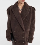 The Mannei Rutul oversized faux fur-trimmed coat