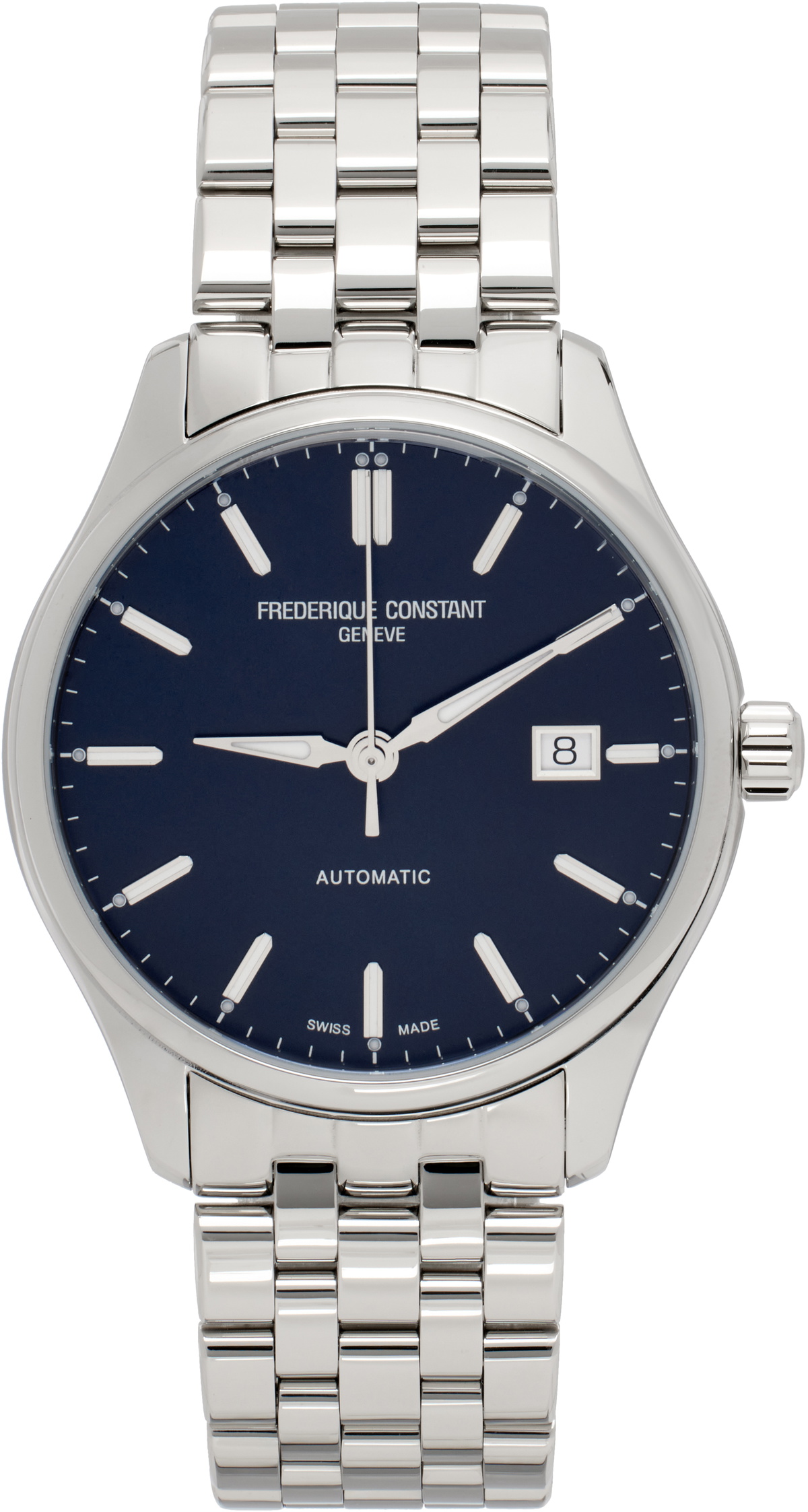 Frédérique Constant Silver & Navy Classics Index Automatic Watch