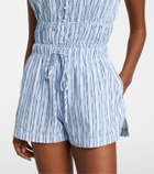 Velvet Ebba striped cotton-blend shorts