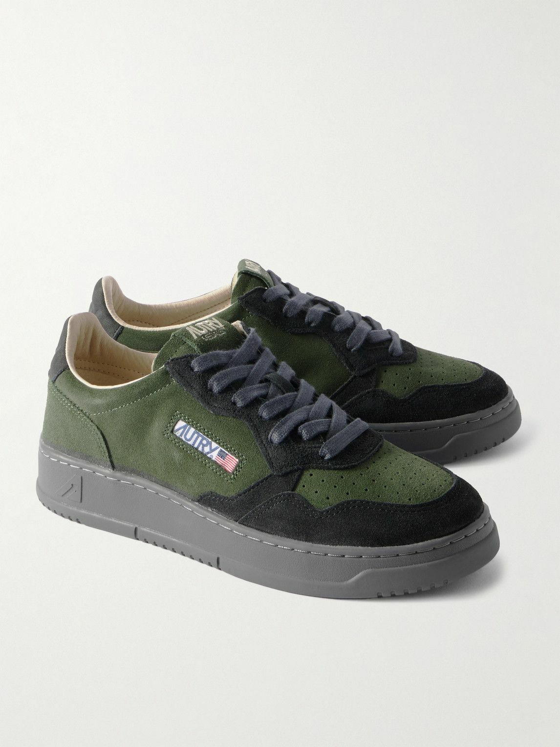 Autry - Medalist Two-Tone Suede Sneakers - Green Autry