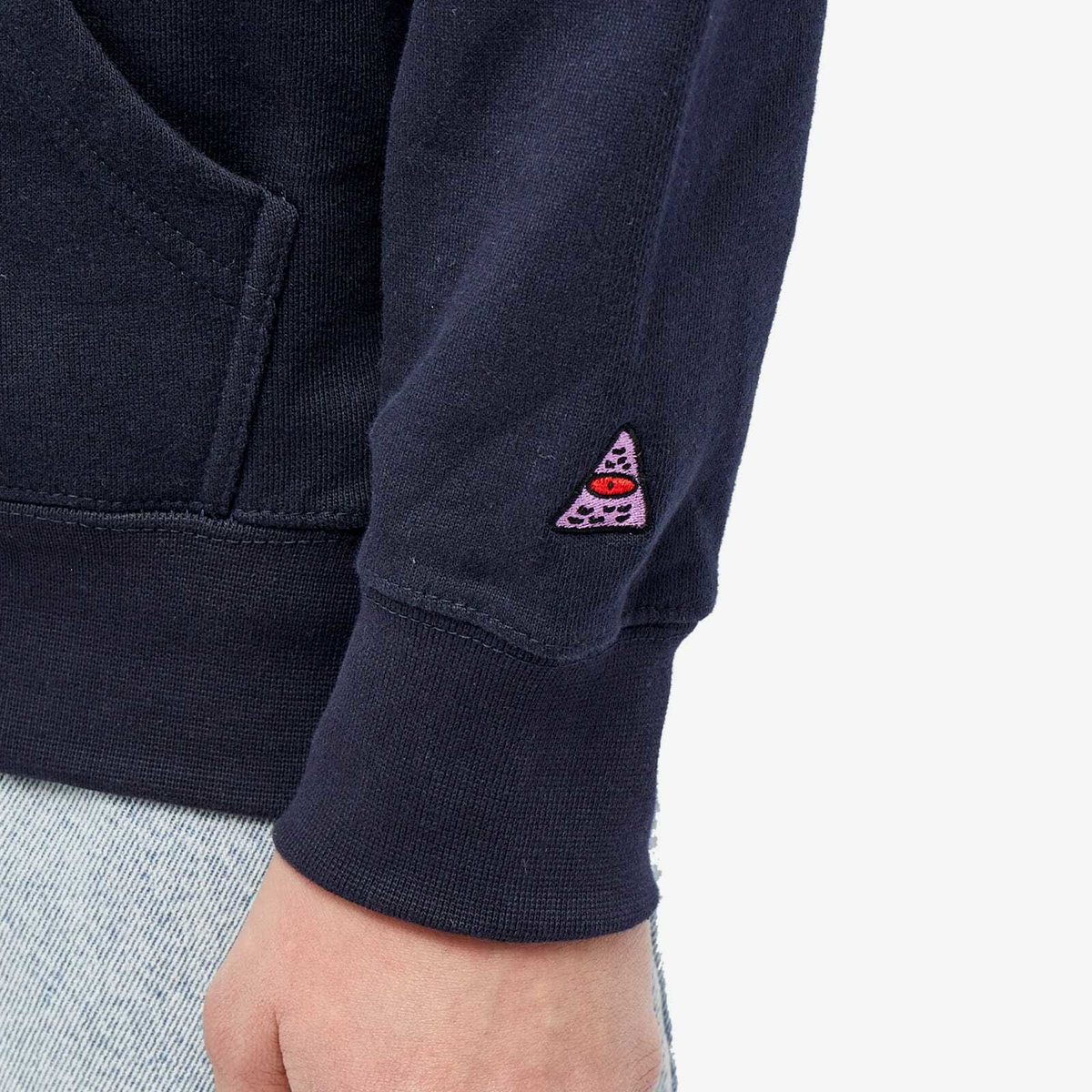 Creepz Men's Tagged Collegiate Hoodie in Navy