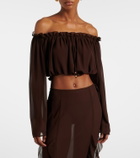 Bananhot Ora off-shoulder crop top